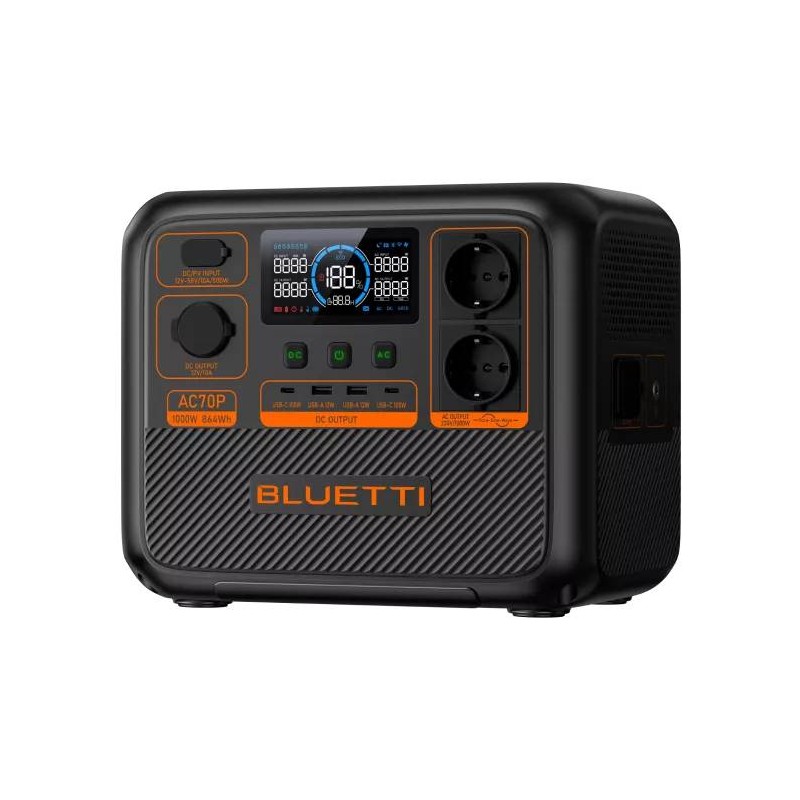 Estación De Energía Portátil BLUETTI AC70P 1000W 864Wh