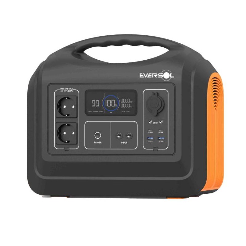 Estación De Energía Portátil Eversol EV-1800 1488Wh