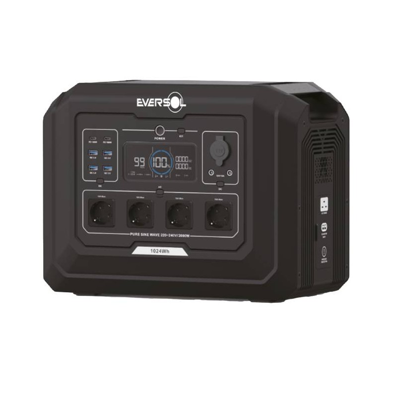 Estación De Energía Portátil Eversol EV-2000EVO 1024Wh