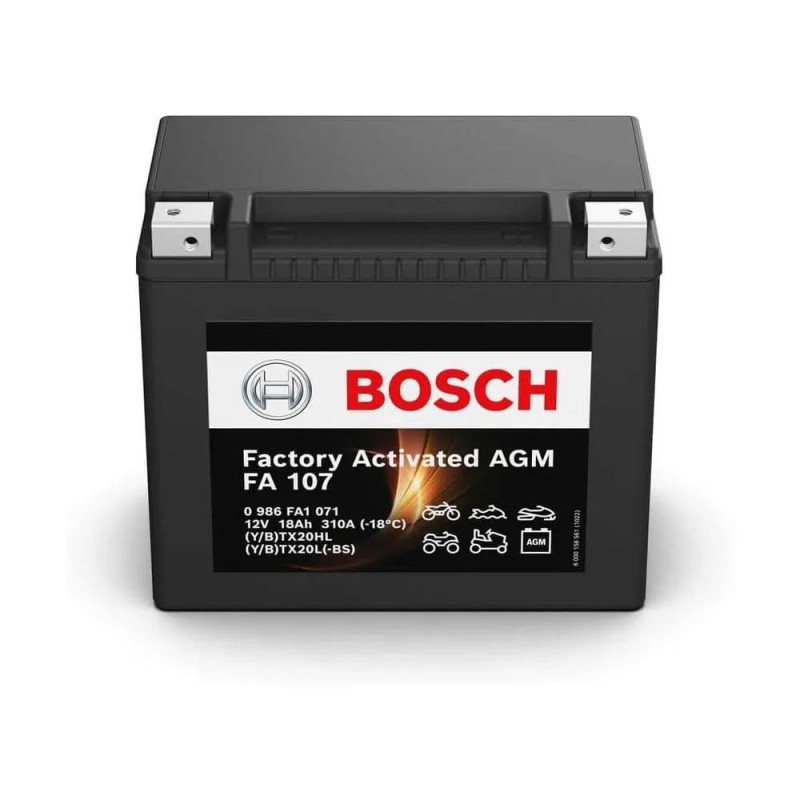 Batería de Moto Bosch FA107 (YTX20L-BS) 18Ah 310A 12V