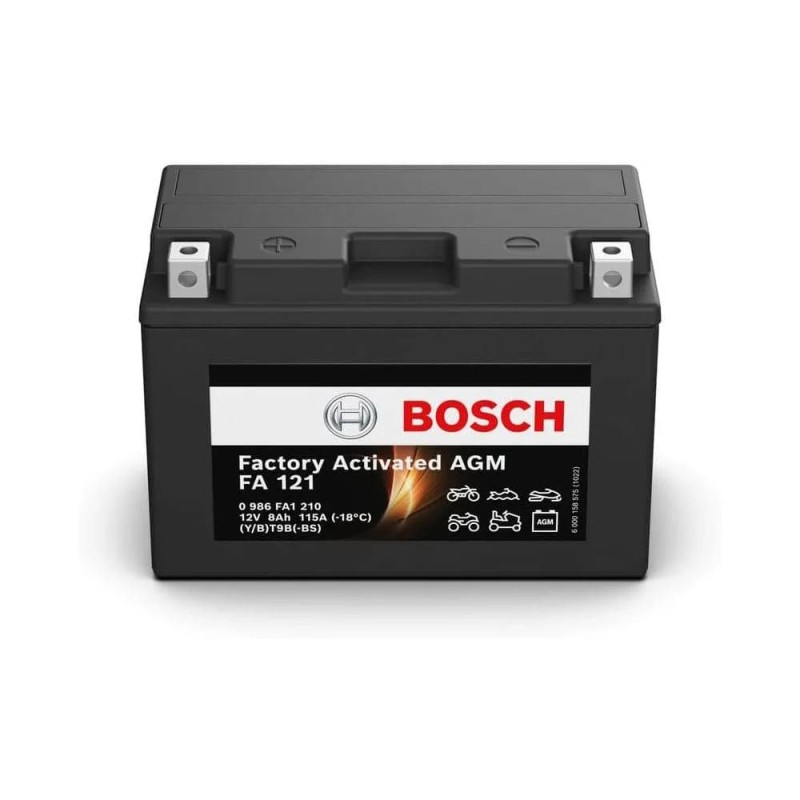 Batería de Moto Bosch FA121 (YT9B-S) 8Ah 115A 12V